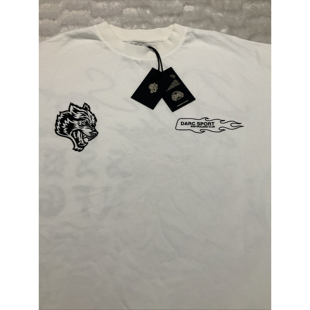Darc Sport Mens White Large Wolves Club Premium Vintage Tee NWT Limited 1934 - Picture 3 of 10